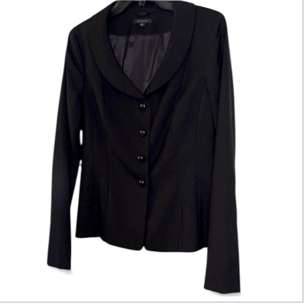 Semantiks Black Tailored Blazer with Notched Lapels
